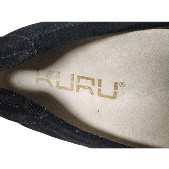 KURU Vienna Arch Support Leather Black Size 8 Pain Relief Slip Ons - Picture 7 of 8